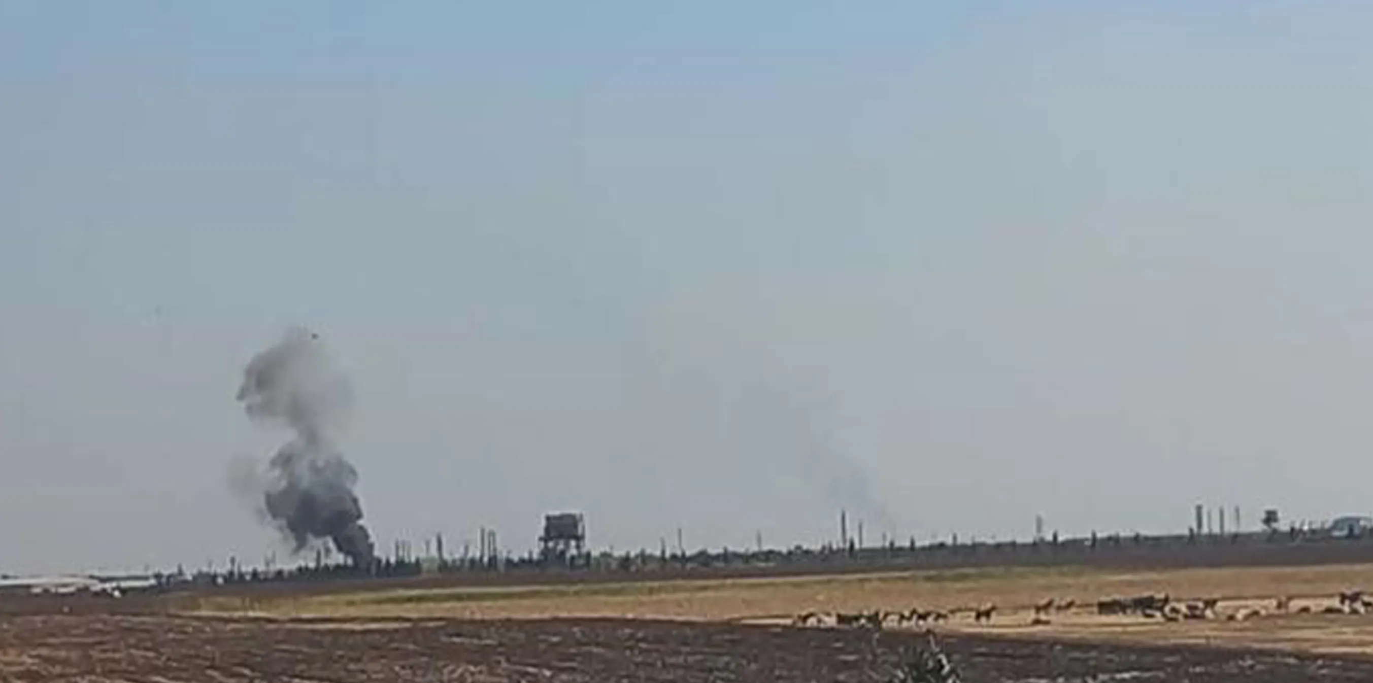 ​​​​​​​Turkish occupation bombs the village of Gir Qahfik, east of Girê Legê