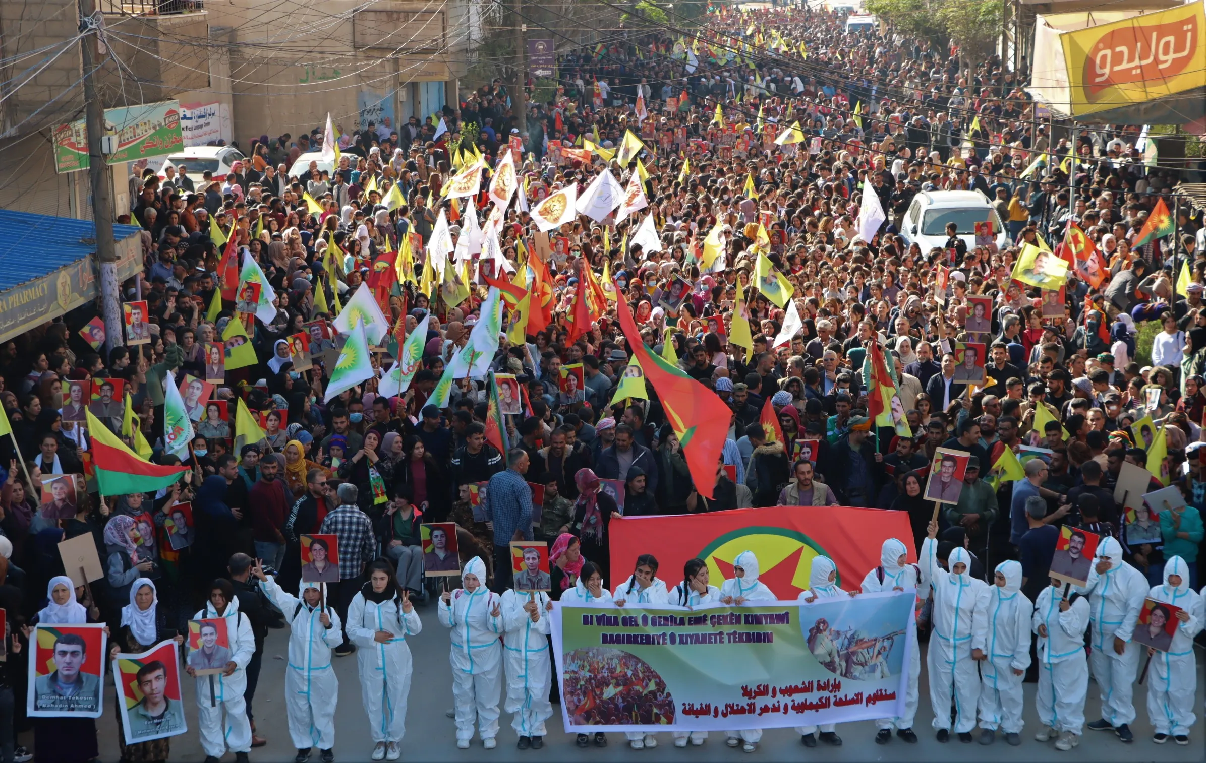 In pictures and videos.. components of Jazira region condemn chemical attacks of Turkish occupation against guerillas
