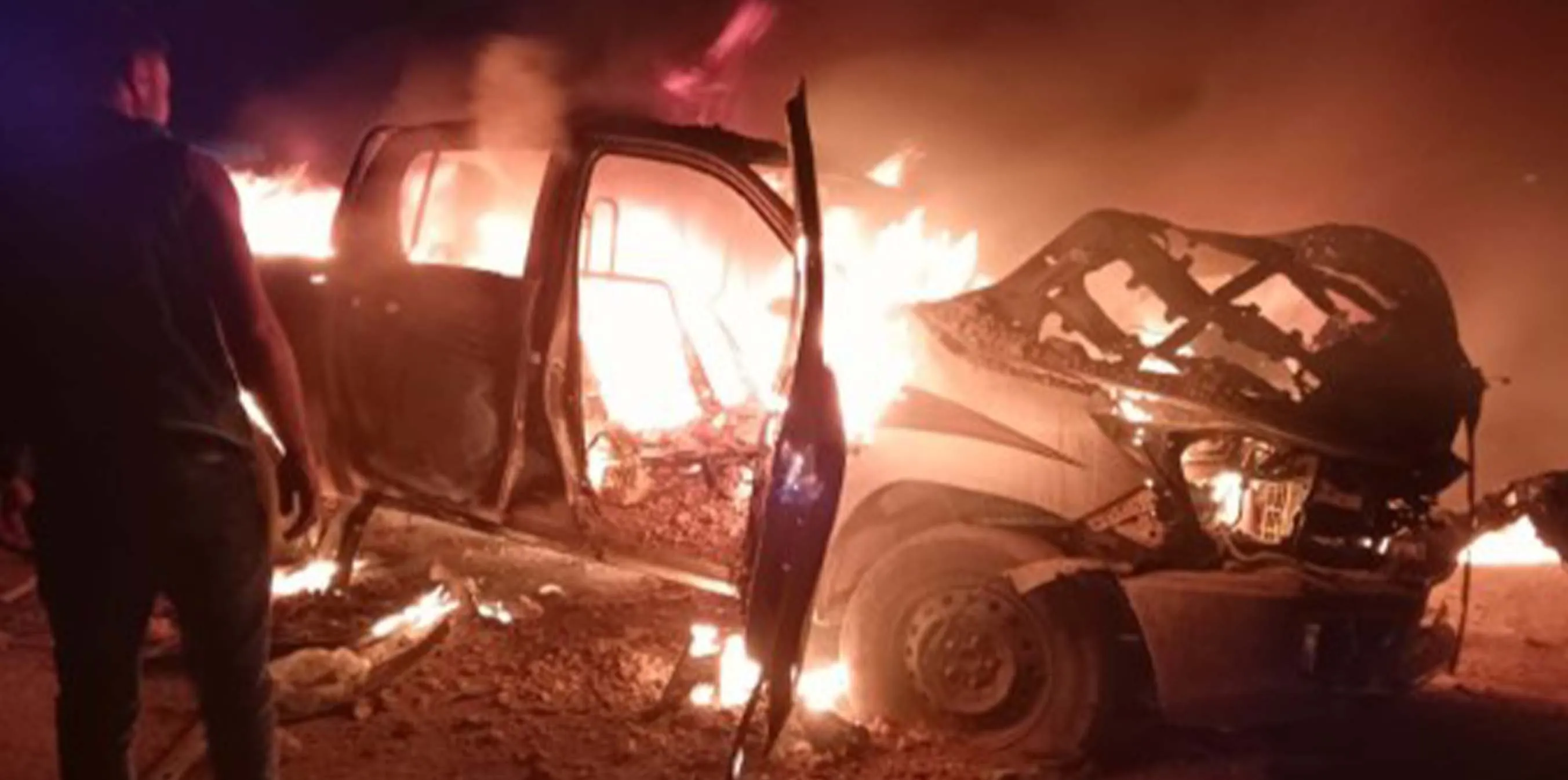 ​​​​​​​Turkish UAV targets a car in Şengal