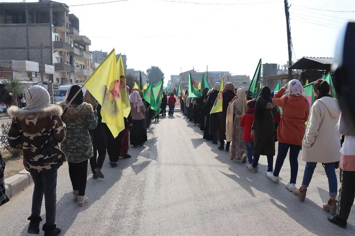 Mass demonstrations in NE, Syria denouncing Paris II massacre- isolation against leader Abdullah Ocalan