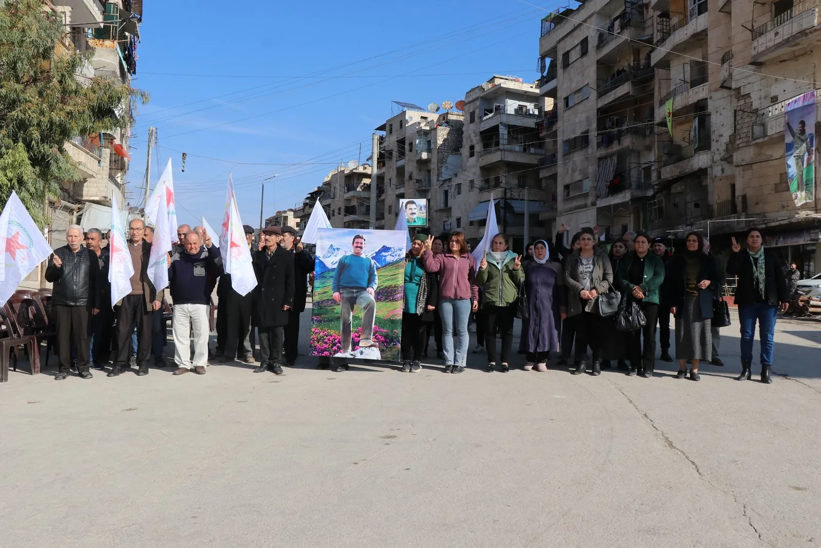 Sit-in tent in Aleppo confirms escalation of struggle to ensure  freedom of leader Ocalan