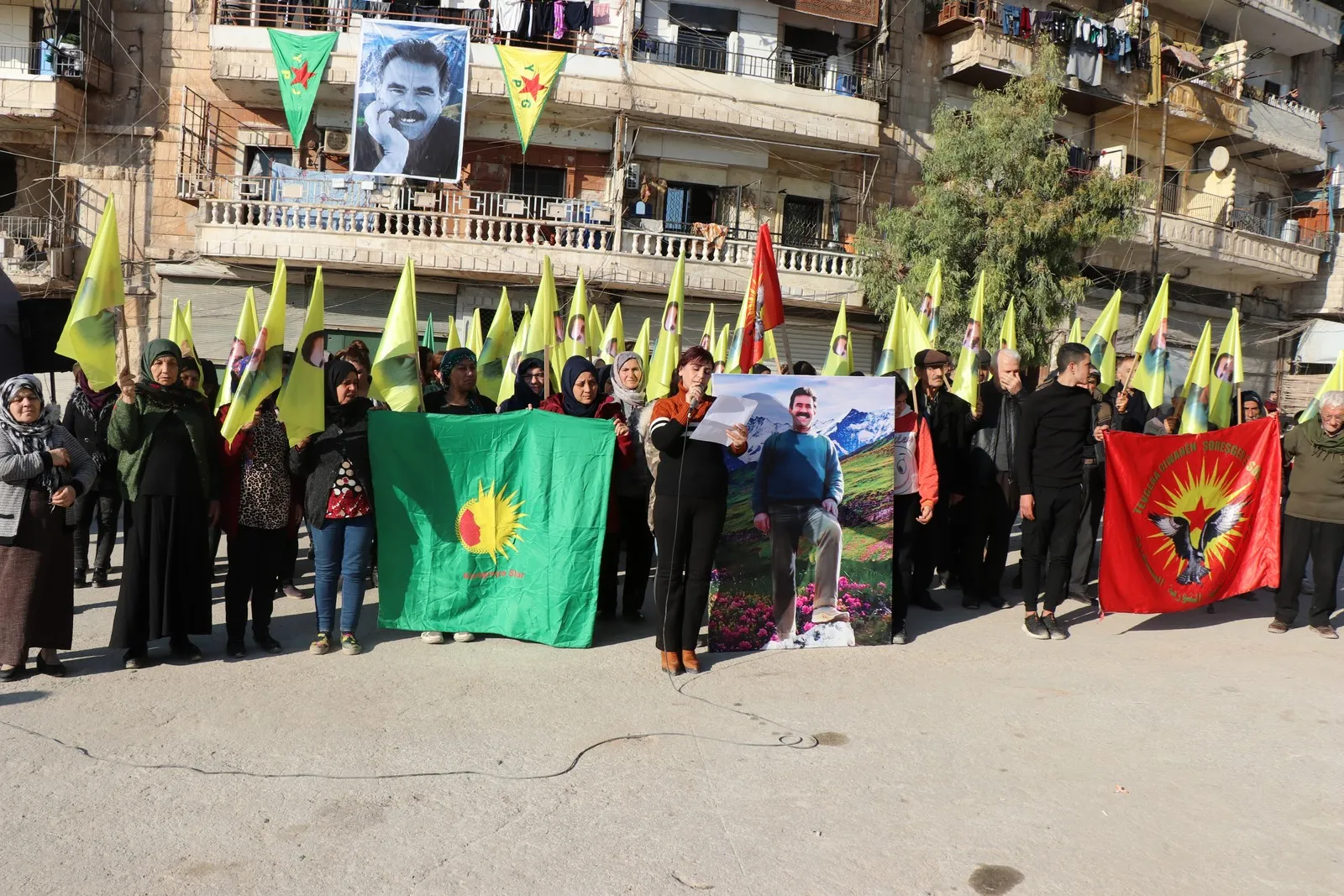 Sit-in tent in Aleppo confirms escalation of struggle to ensure  freedom of leader Ocalan