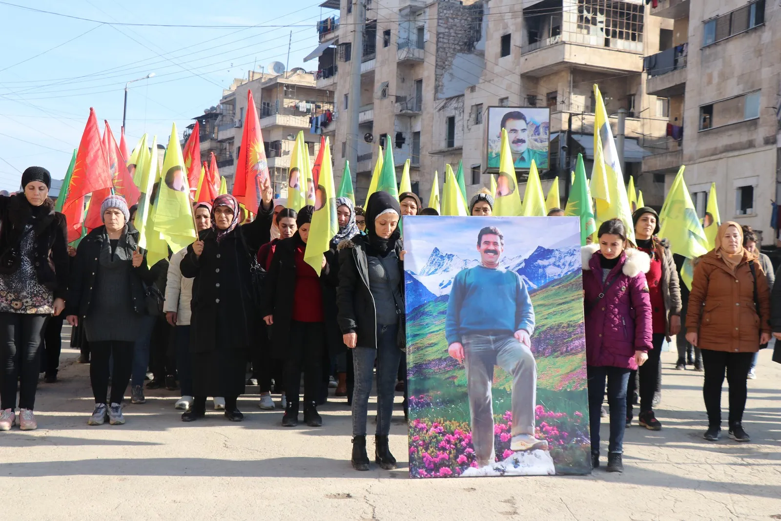 Sit-in tent in Aleppo confirms escalation of struggle to ensure  freedom of leader Ocalan