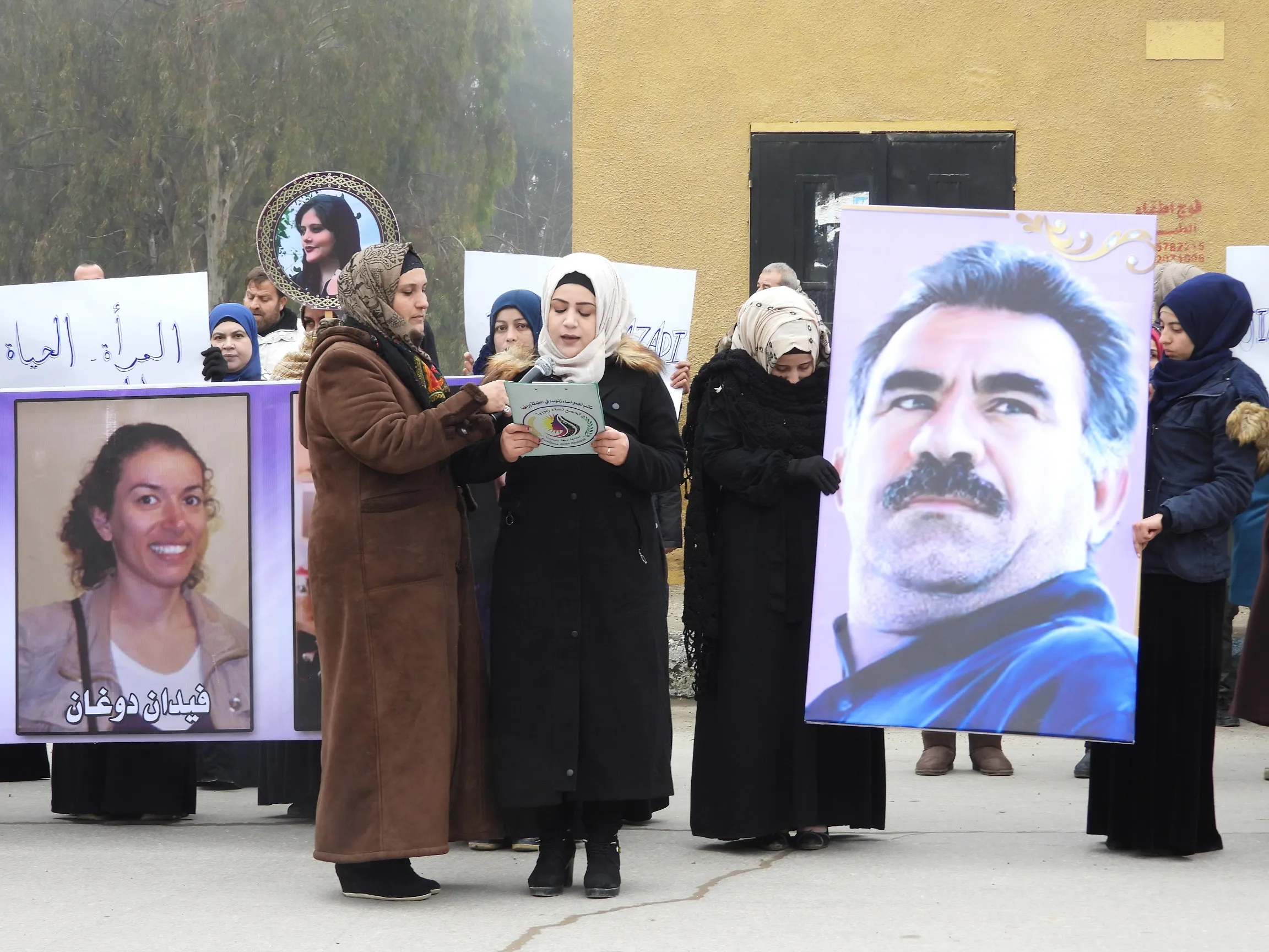 NE, Syria people demonstrate for 1st Paris massacre martyrs