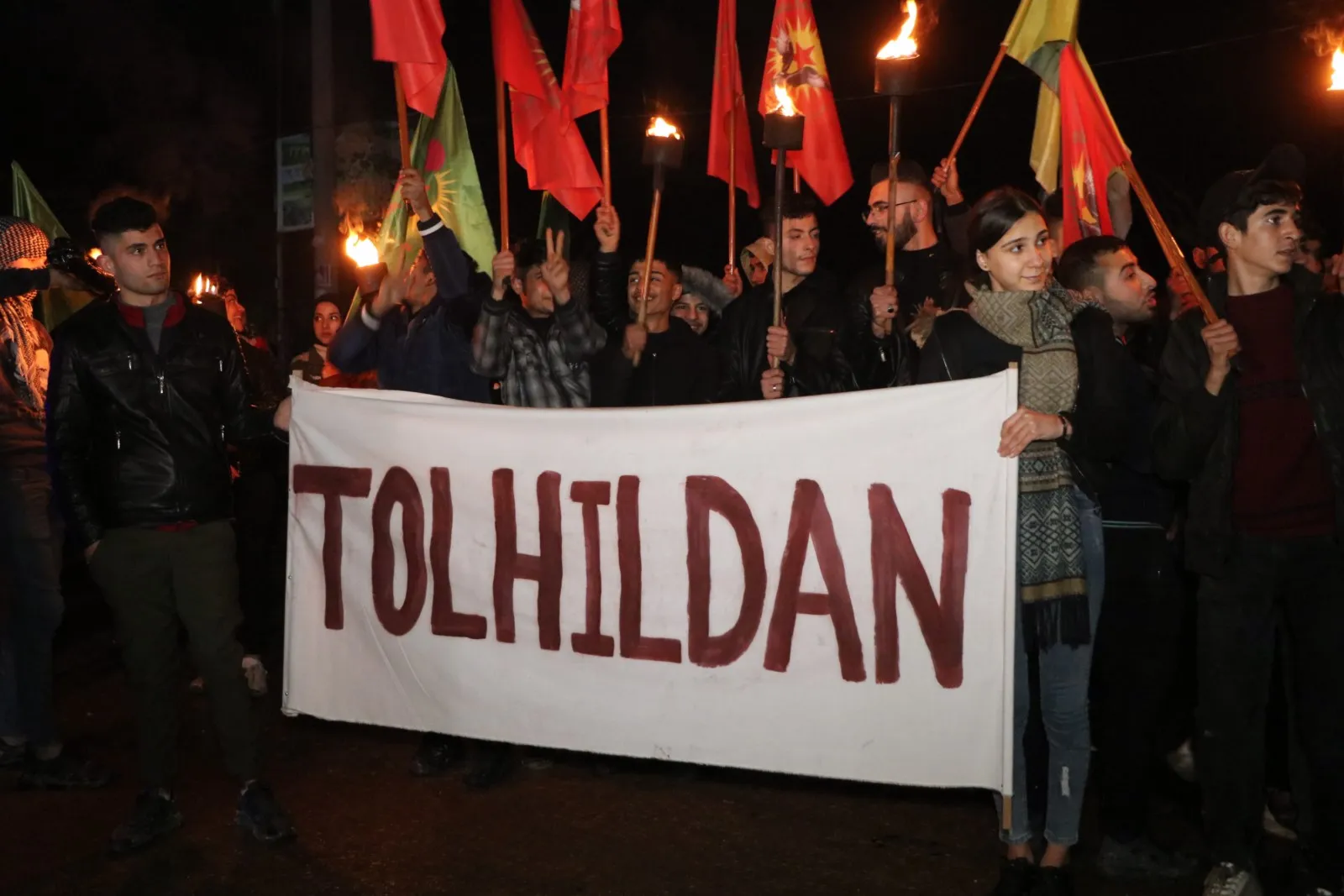 ​​​​​​​Demonstration in Aleppo, coinciding with anniversary of Turkish occupation attacks on Afrin