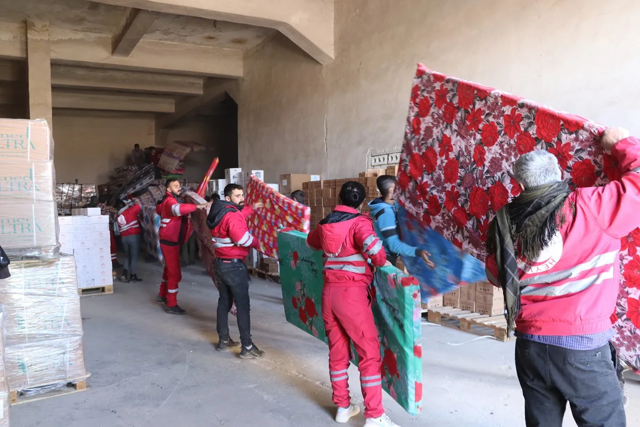 KRC's aid convoy enters Shahba Canton