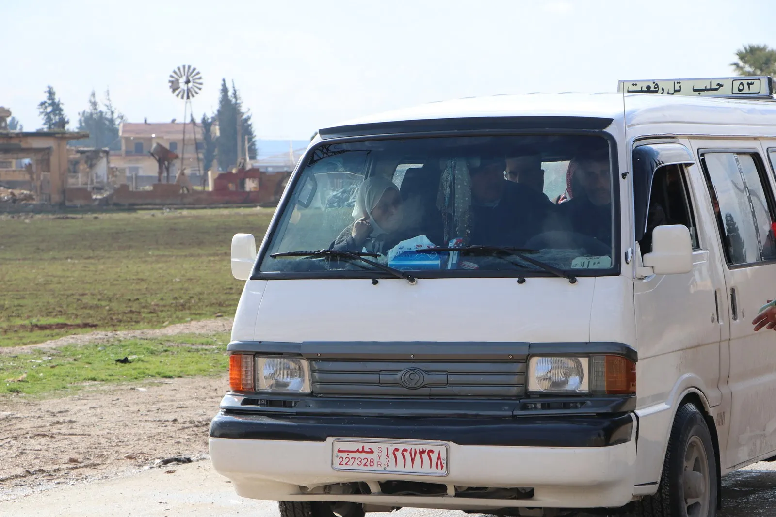 Thousand families arrive from the city of Aleppo to Shahba Canton and besieged Sherawa district