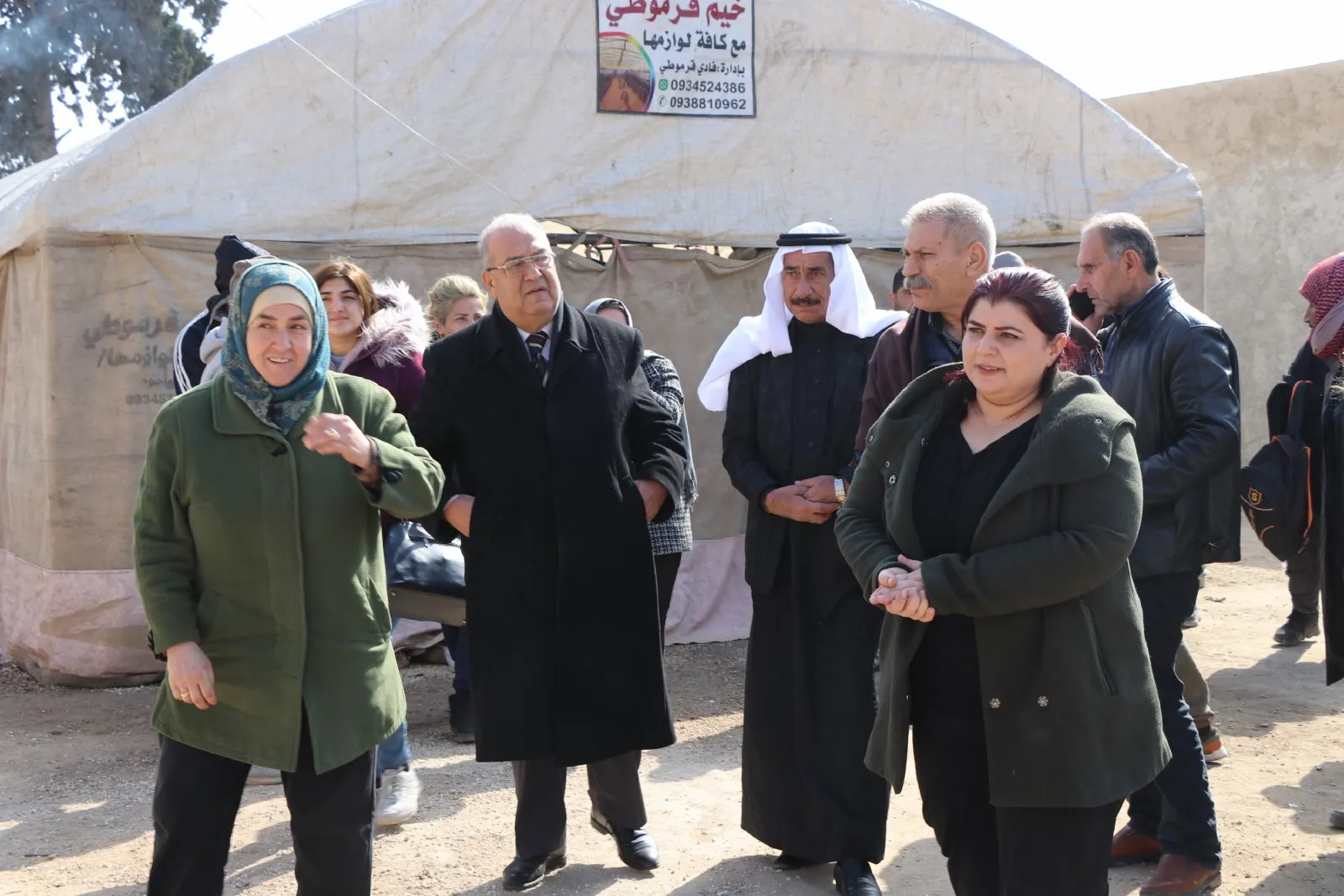 AANES's delegation visits quake-hit families in Sheikh Maqsoud, Ashrafieh