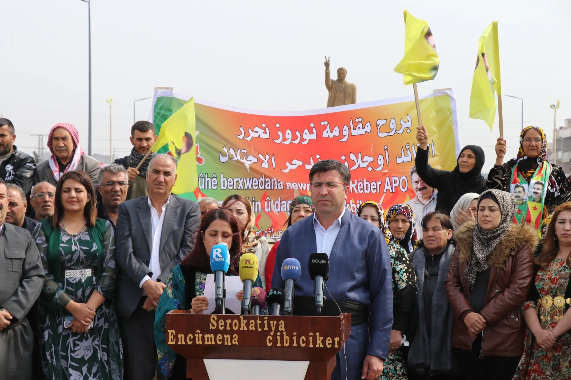 "With Newroz' spirit, we will liberate leader Ocalan and defeat the occupation" Announcing Newroz program