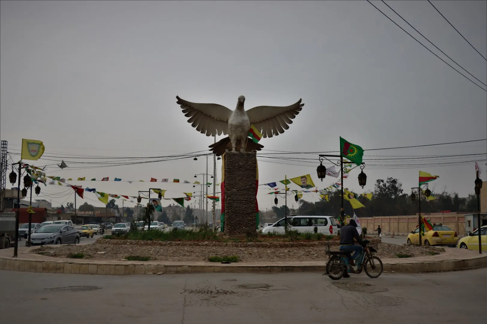 Decorating cities in NE Syria in preparation for Newroz