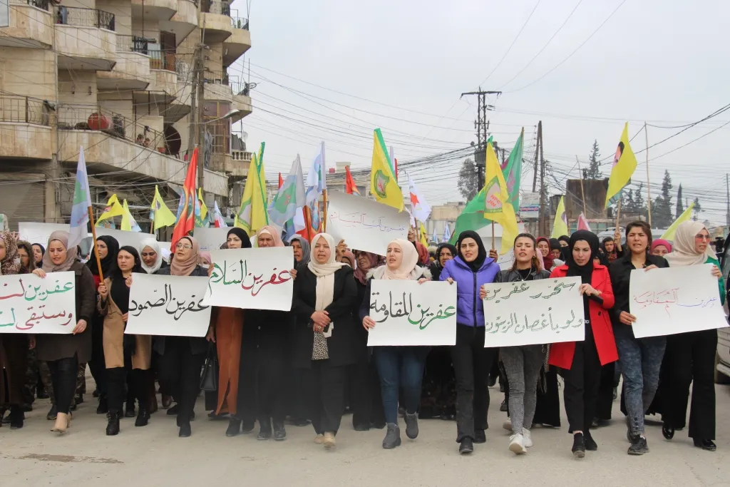 ​​​​​​​Demonstration and statements denounce occupation of Afrin on its fifth anniversary