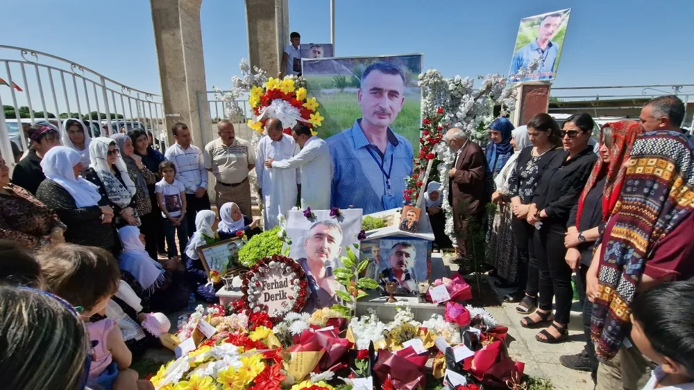 People of Qamishlo commemorate first anniversary of martyrdom of Farhad Dêrik