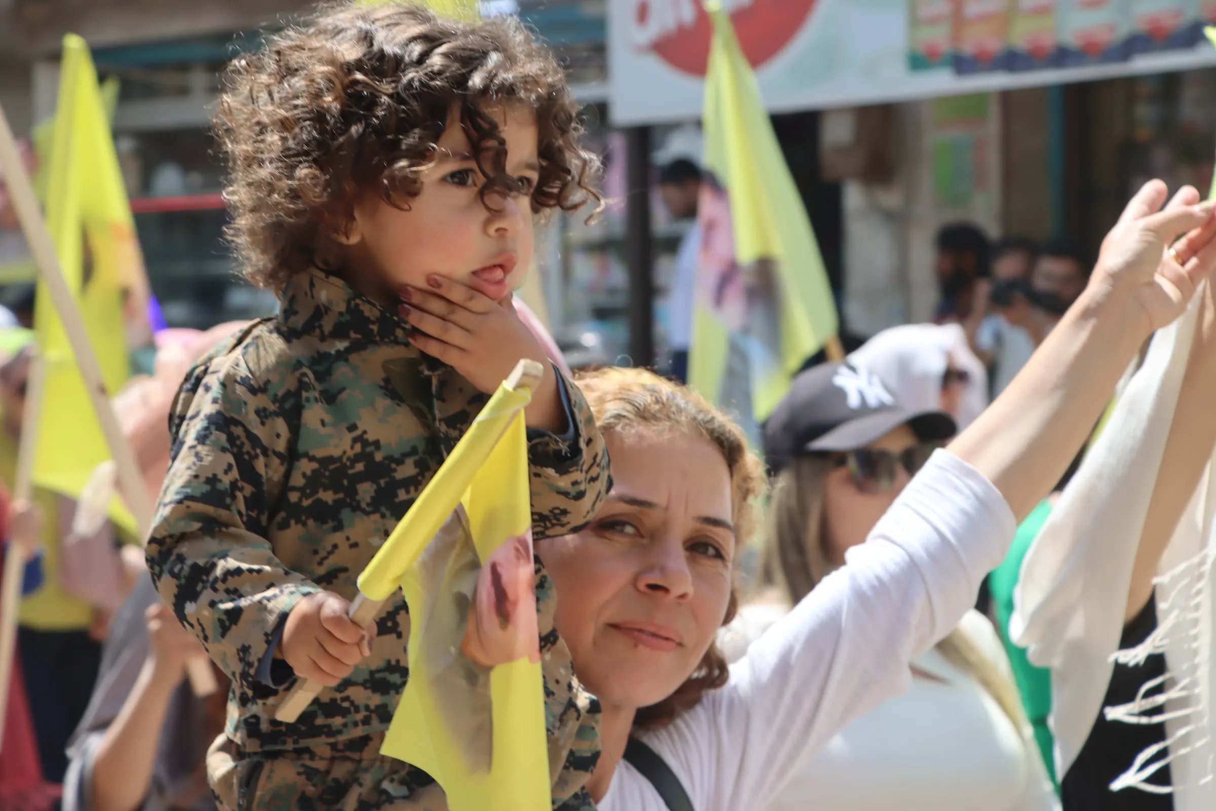 ​​​​​​​​​​​​​ 2 demonstrations against isolation on the leader in Qamishlo's districts