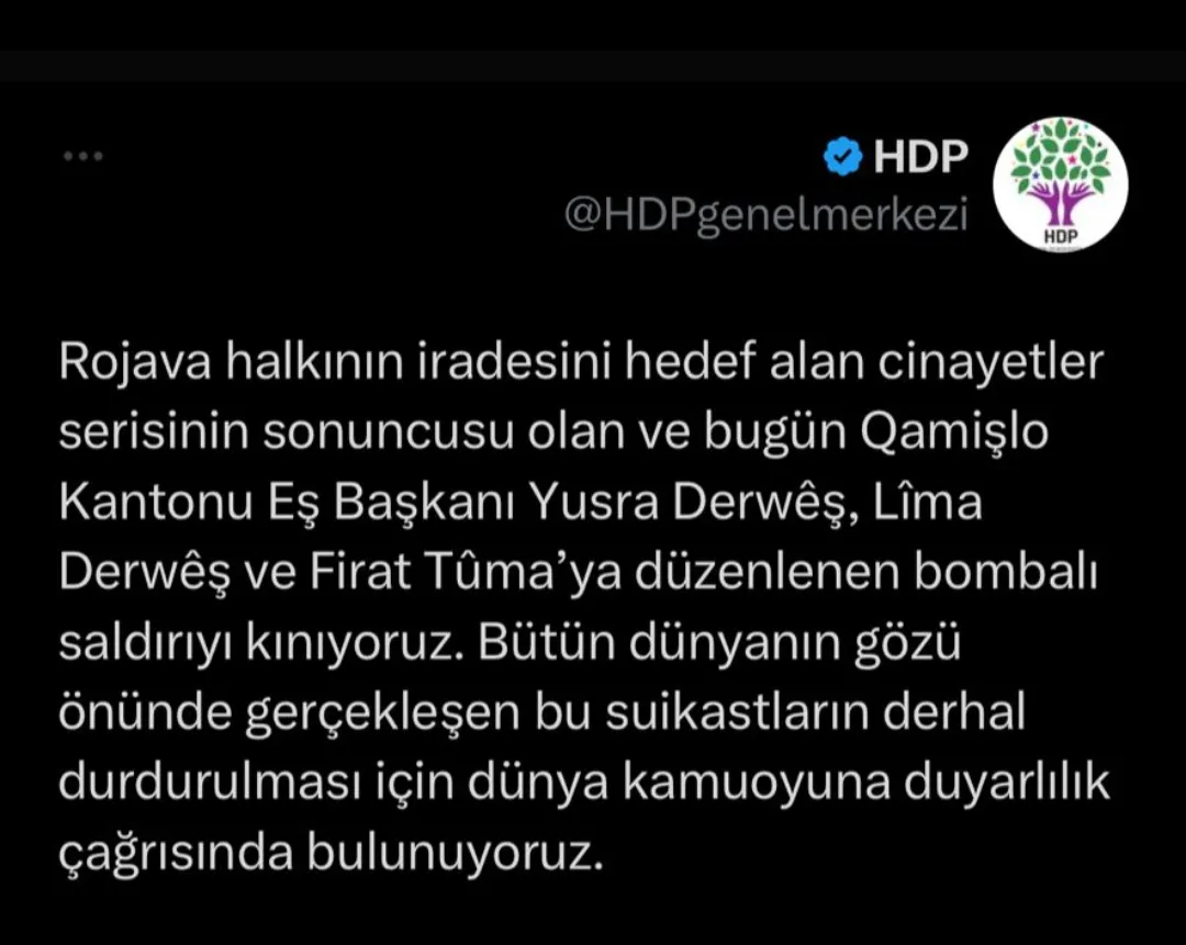 HDP decries Turkish occupation attacks on Rojava