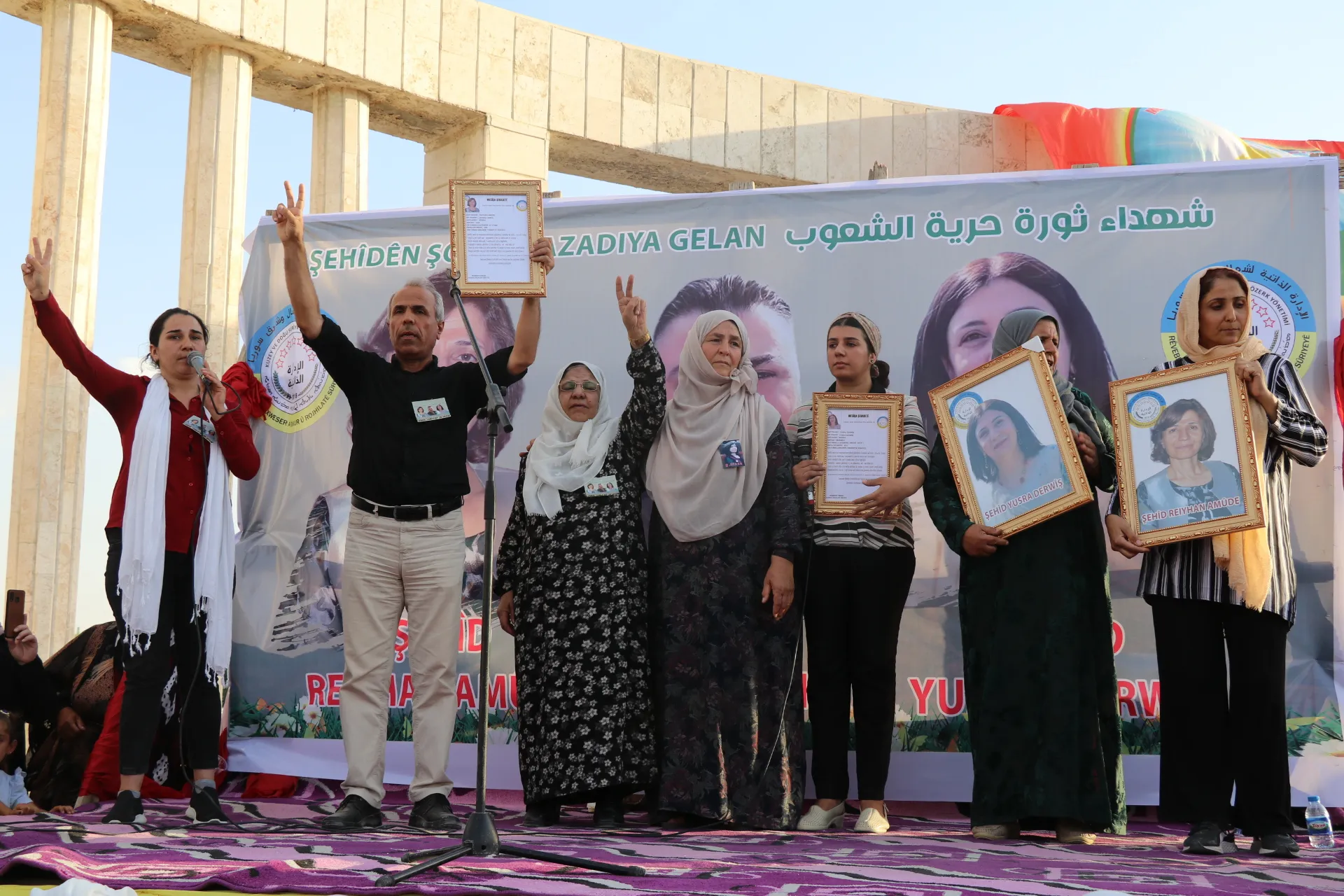 Popular prestigious funeral of 2 martyrs Yusra, Lyman