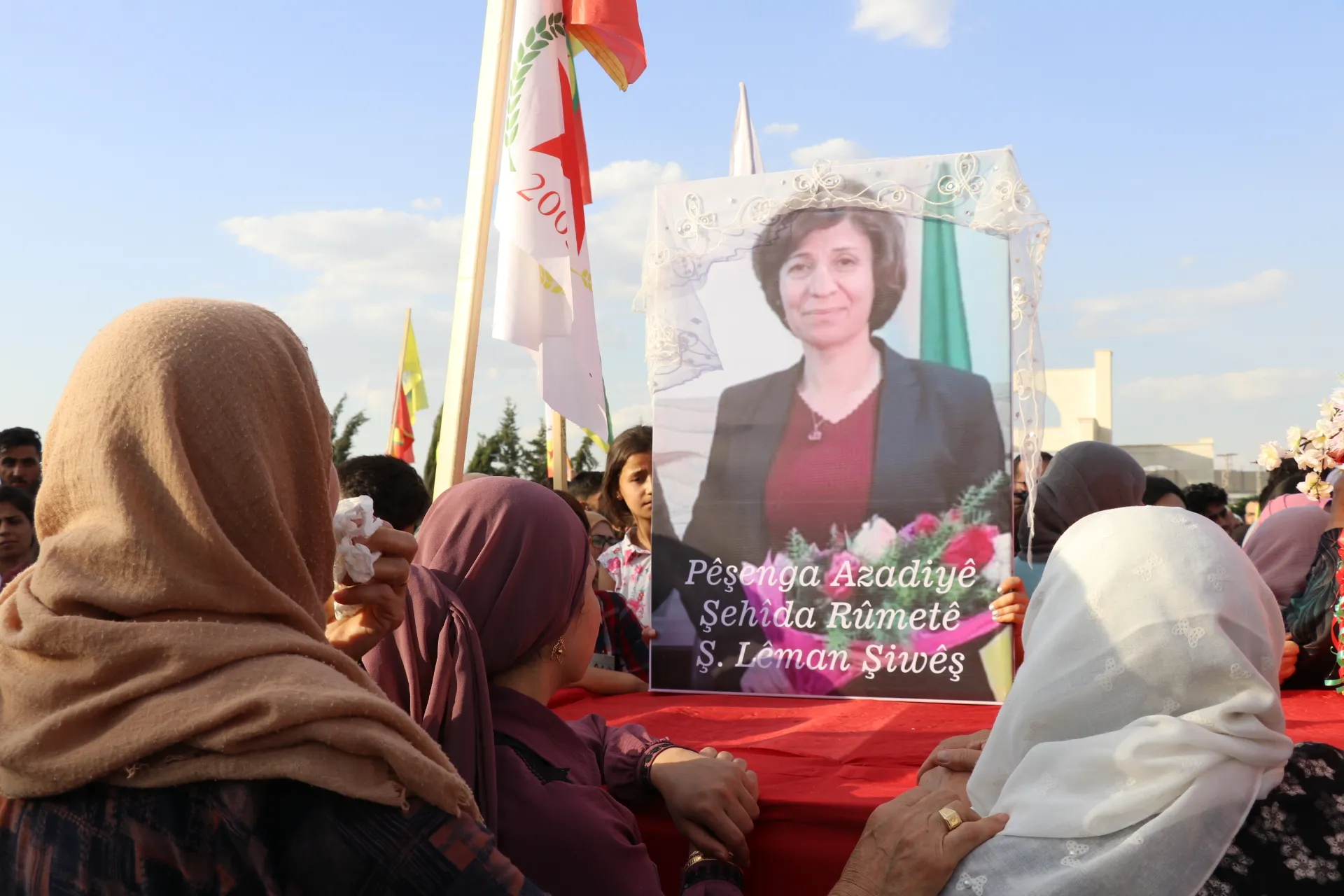 Popular prestigious funeral of 2 martyrs Yusra, Lyman
