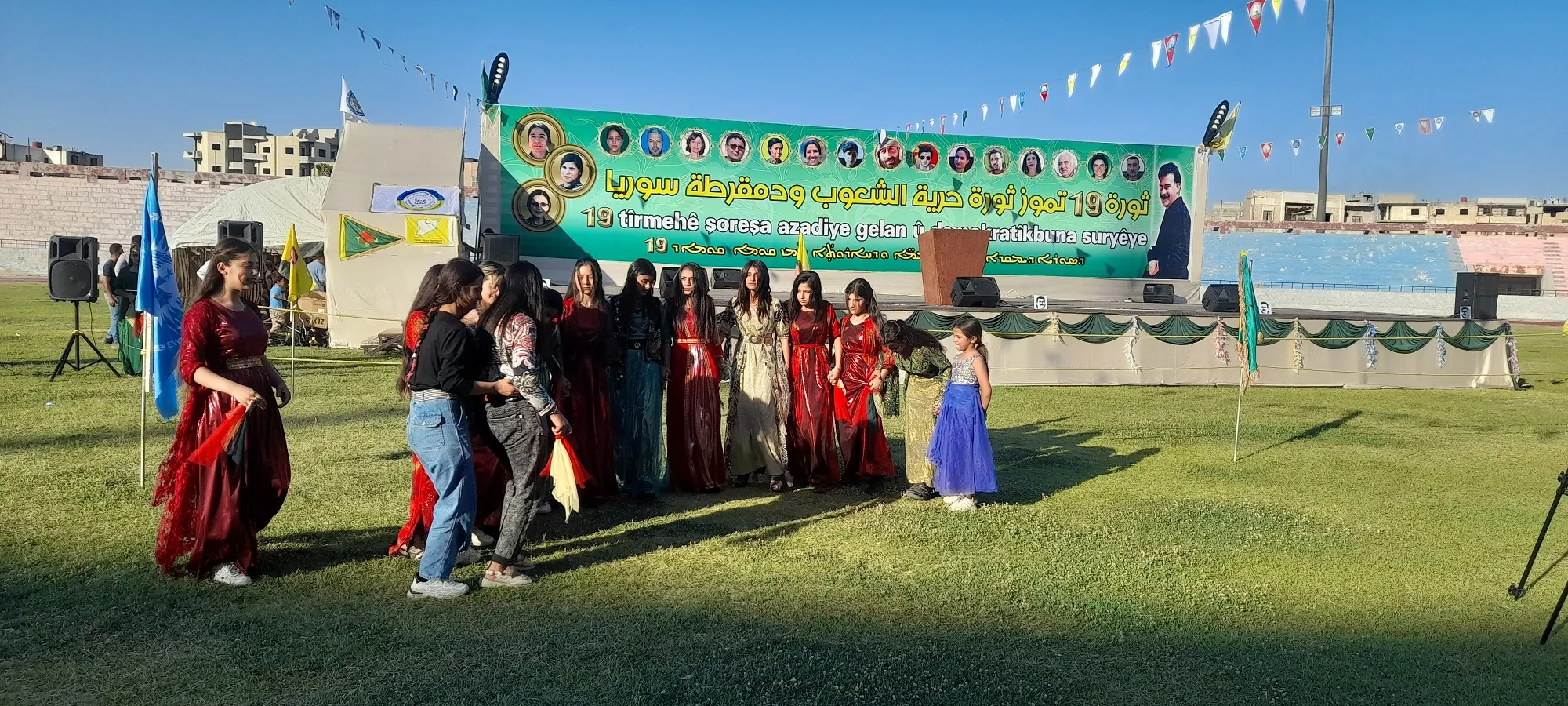 NE Syria celebrates of 11th anniversary of July 19 revolution