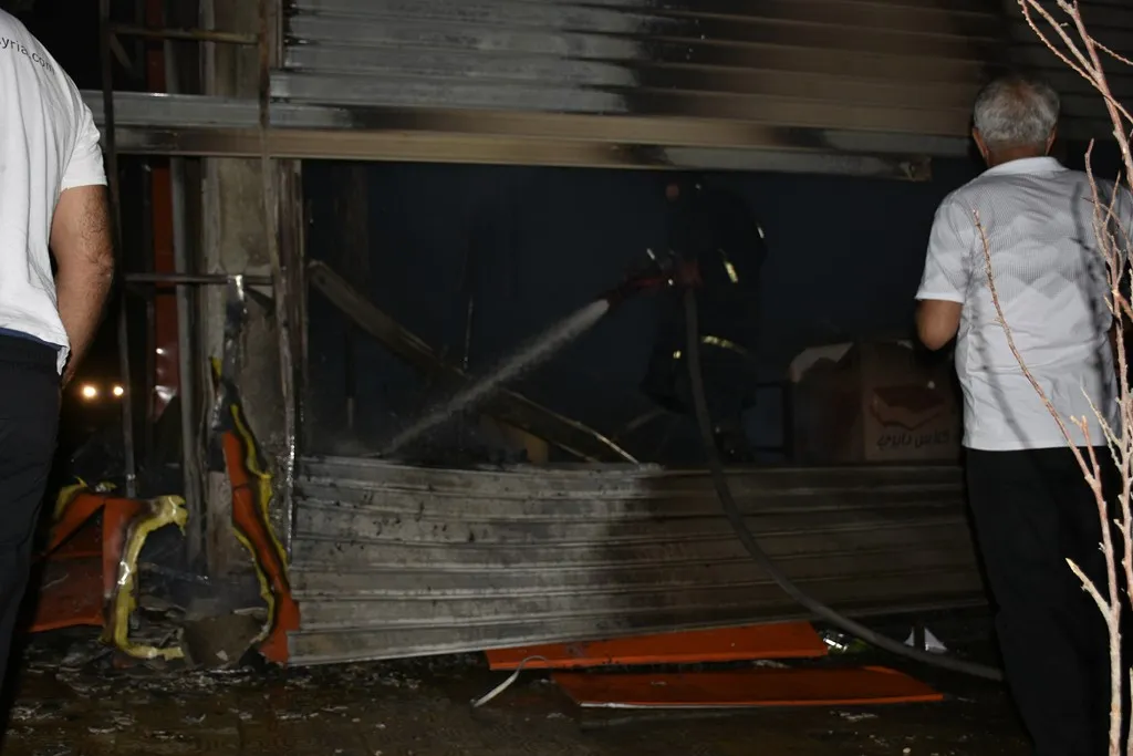 ​​​​​​​Fire broke out in Mall in Ashrafiye neighborhood of Aleppo