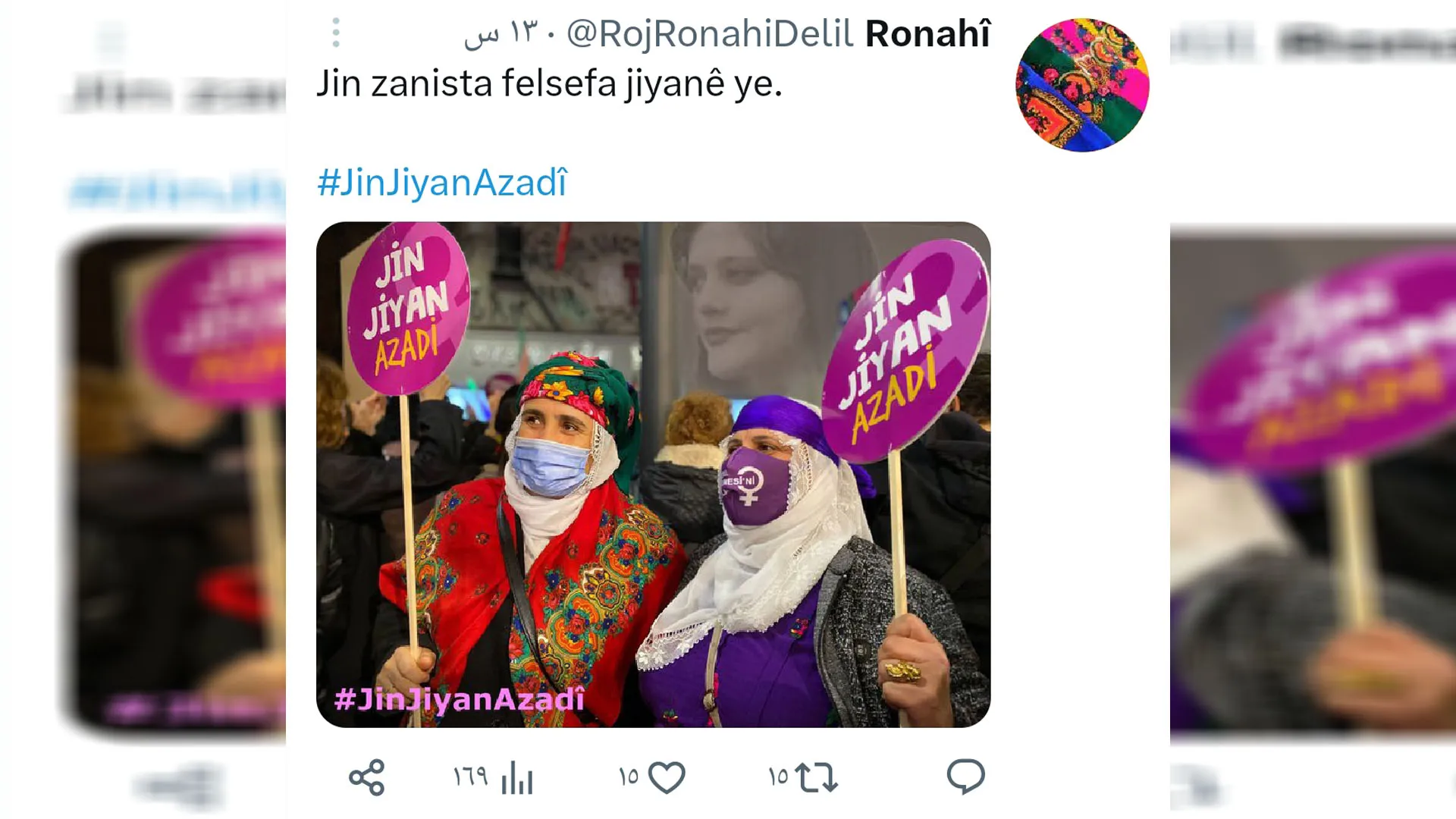 Hashtag campaign to support Jin Jiyan Azadî revolution in Rojhelat, Iran
