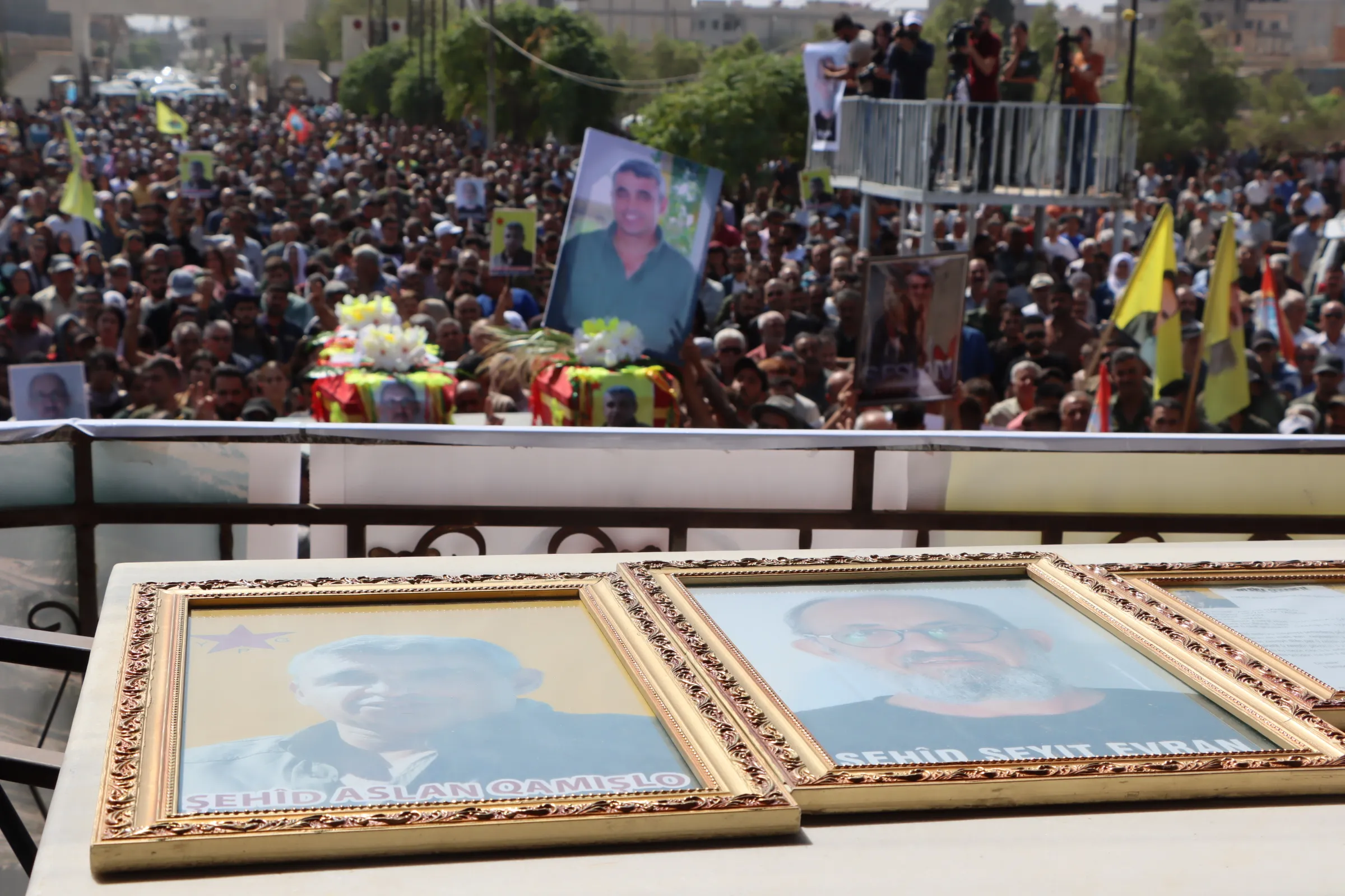 Thousands bid farewell to bodies of martyrs, Seyîd Evran, Aslan Qamishlo