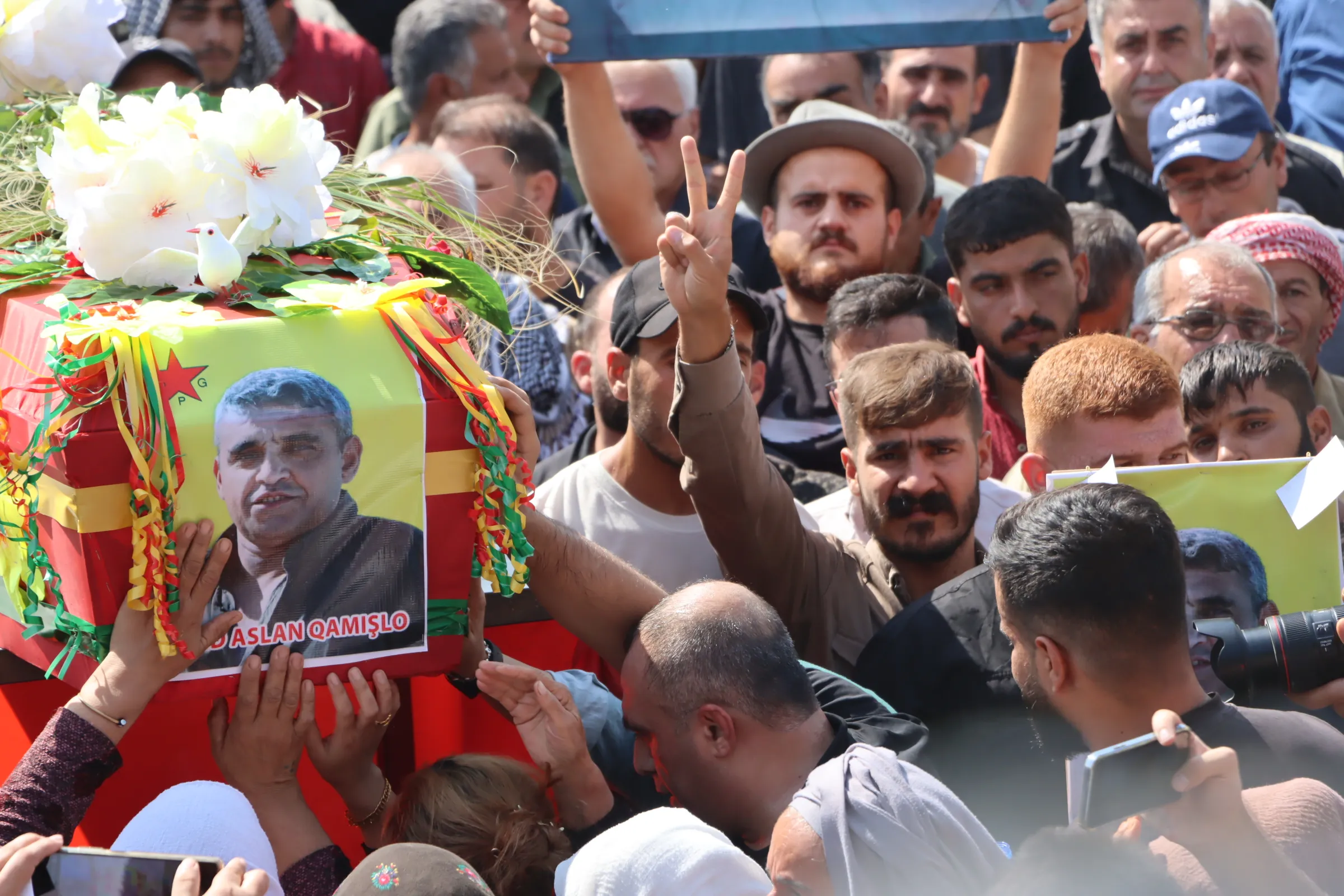 Thousands bid farewell to bodies of martyrs, Seyîd Evran, Aslan Qamishlo