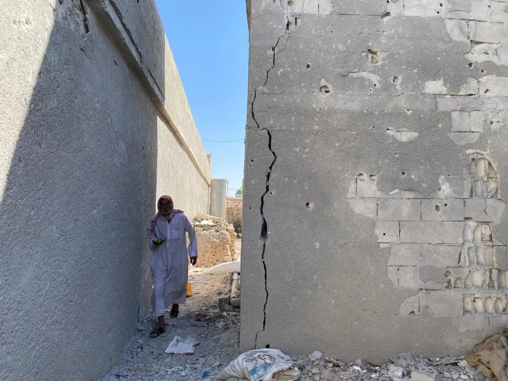 ​​​​​​​ANAH agency's camera in Manbij monitors the damage of the Turkish bombing