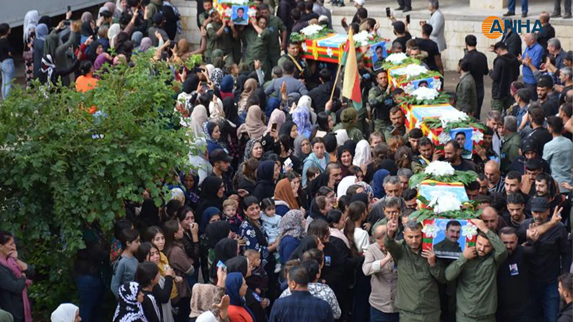 Funeral ceremony of Anti-drug martyrs begins in NE Syria