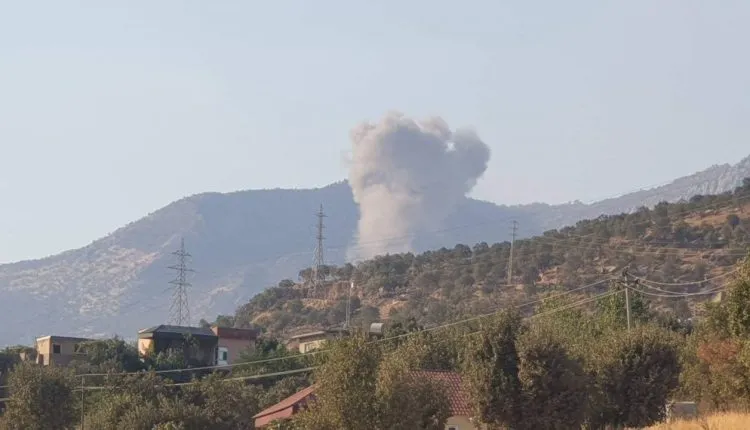 Turkish occupation bombes Mount Matina