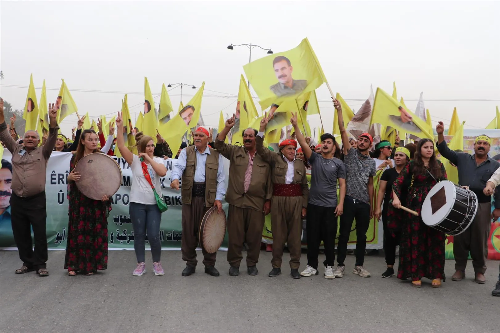 People of Hasaka protest against international conspiracy, Turkish assaults