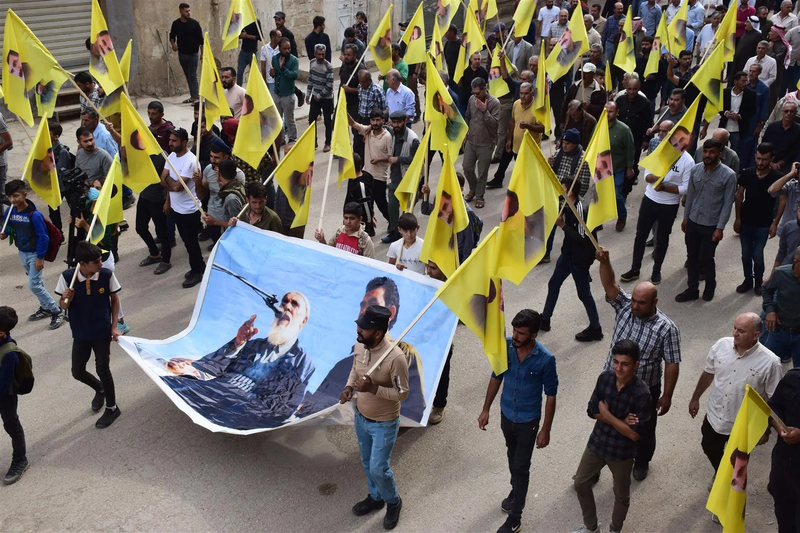 People of Hasaka protest against international conspiracy, Turkish assaults