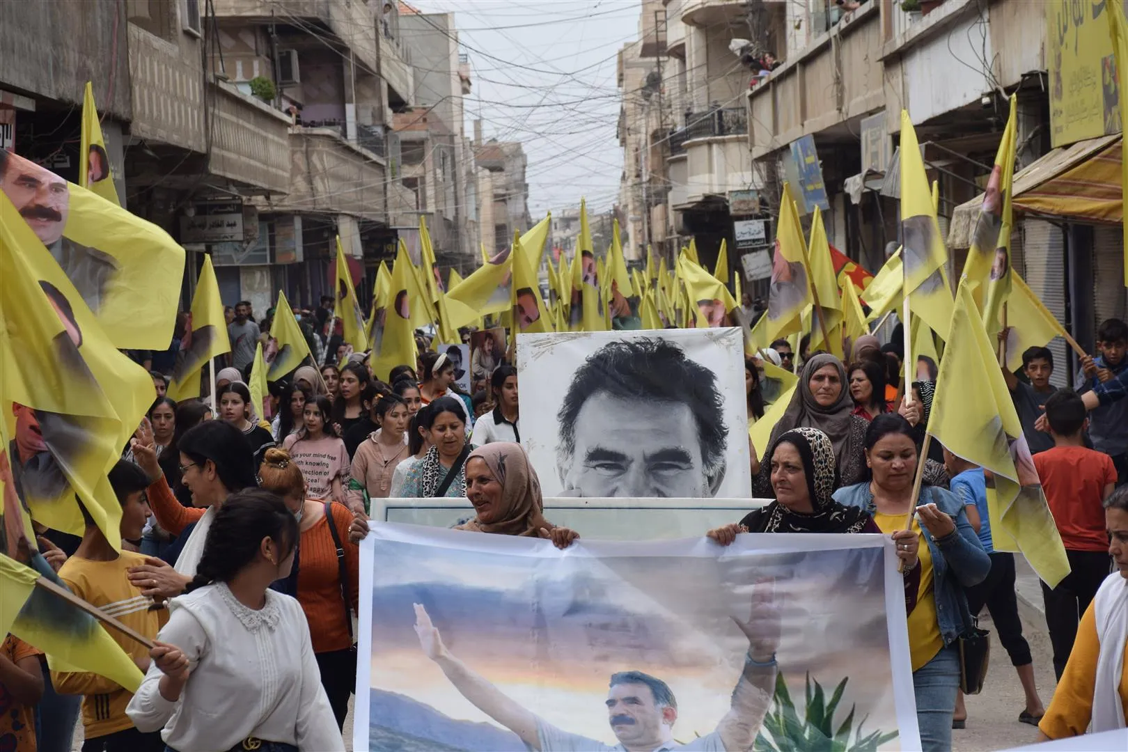 People of Hasaka protest against international conspiracy, Turkish assaults