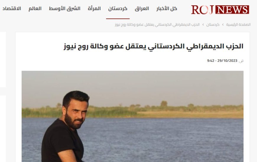  Roj Agency's Suleiman Ahmed detained in southern Kurdistan