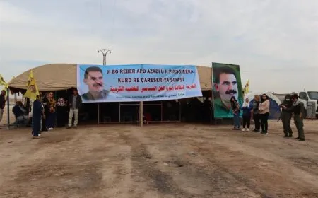 Sit-in rally for leader Abdullah Ocalan in city of Hasaka