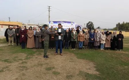 sit-in to demand the physical freedom of leader Abdullah Ocalan in Tabqa