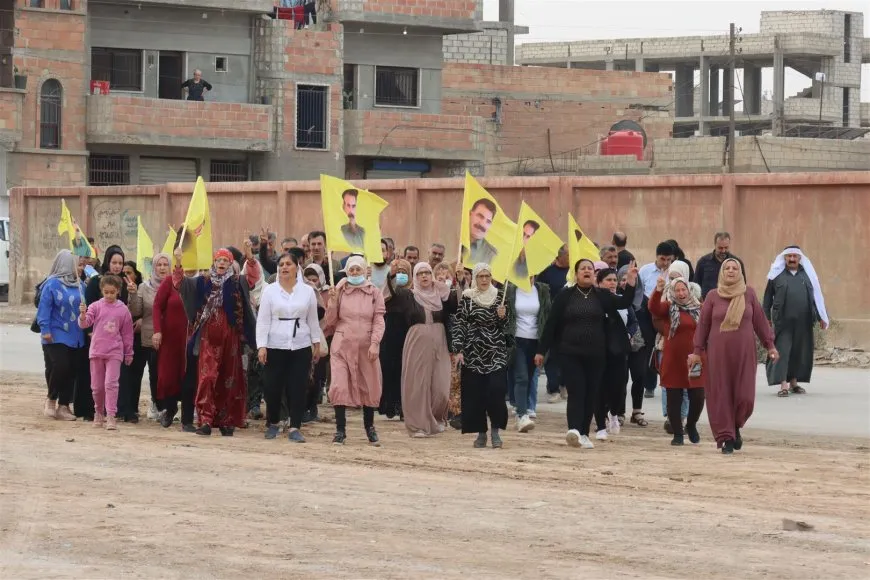 Sit-in rally for leader Abdullah Ocalan in city of Hasaka
