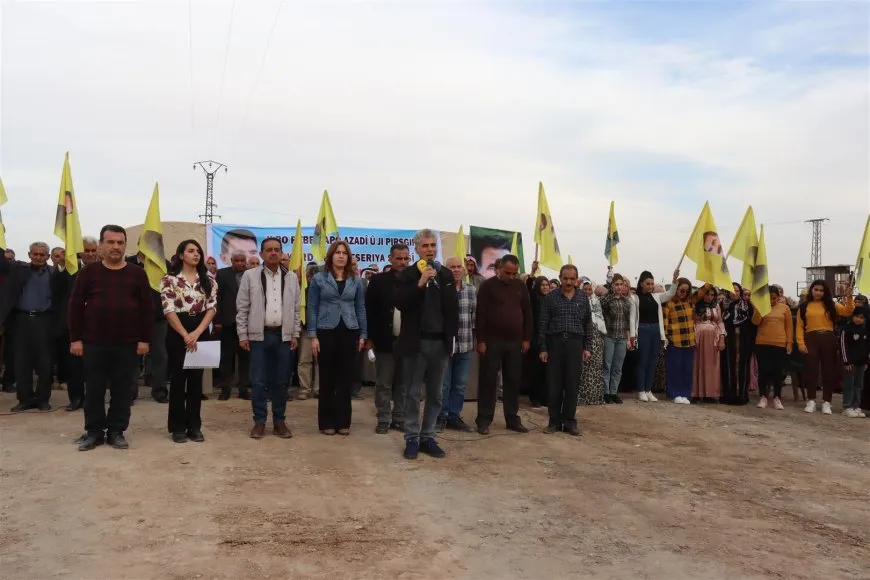 Sit-in rally for leader Abdullah Ocalan in city of Hasaka