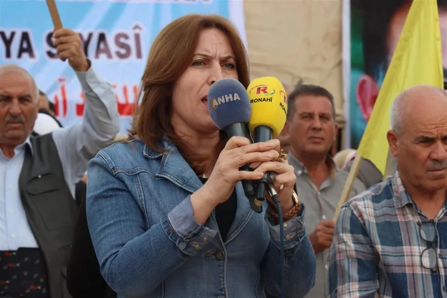 Sit-in rally for leader Abdullah Ocalan in city of Hasaka