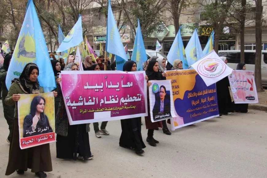 Massive crowds call for women's freedom on International Day against Violence