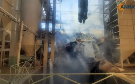Turkish occupation army bombs Al-Jazera feed factory