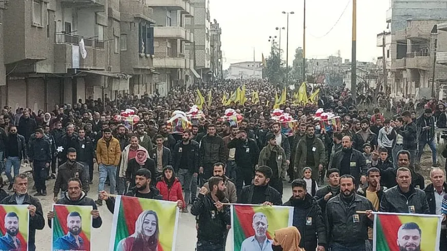 Funeral ceremony for martyrs of Turkish attacks began in Qamishlo