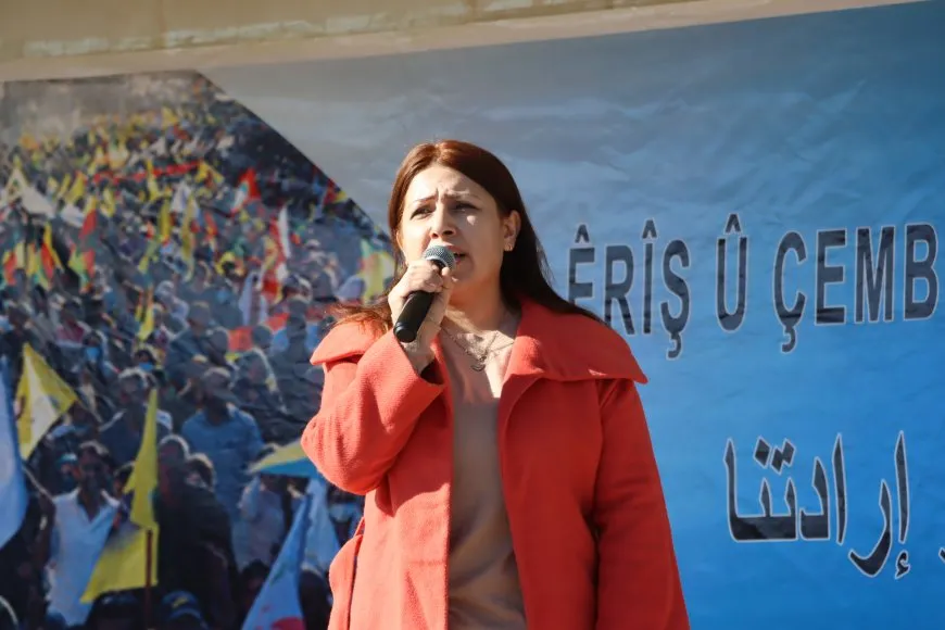 Thousands demonstrate against Turkish occupation attacks in Qamishlo