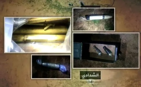 SDF seizes quantities of weapons and ammunition  Near al-Shaddadi