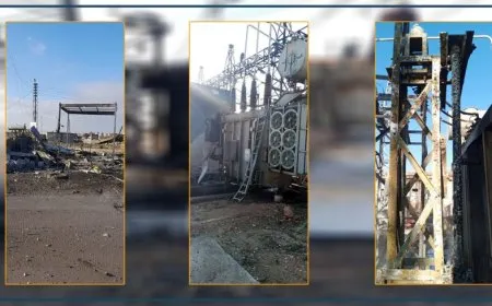 Occupation' drones bombes power conversion station in Ain Issa