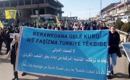 Massive protests in NE Syria denouncing genocidal attacks