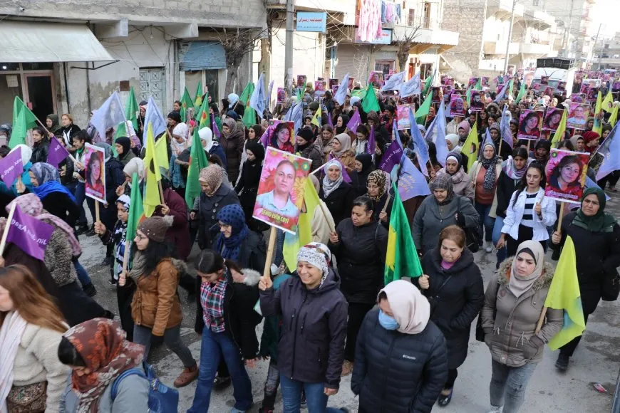 Thousands in Aleppo, Shahba recall martyr Sakine, her two companions