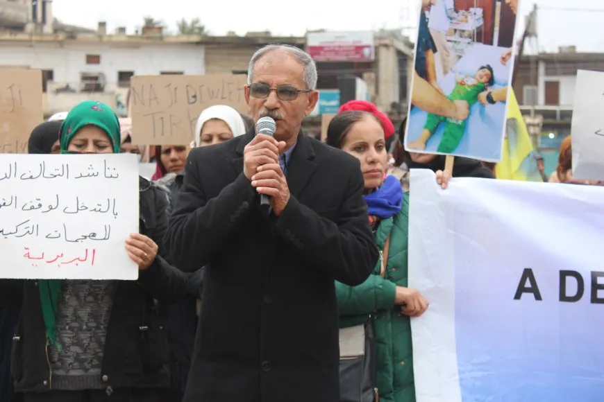 Mass Marches in NE Syria denounce Turkish attacks