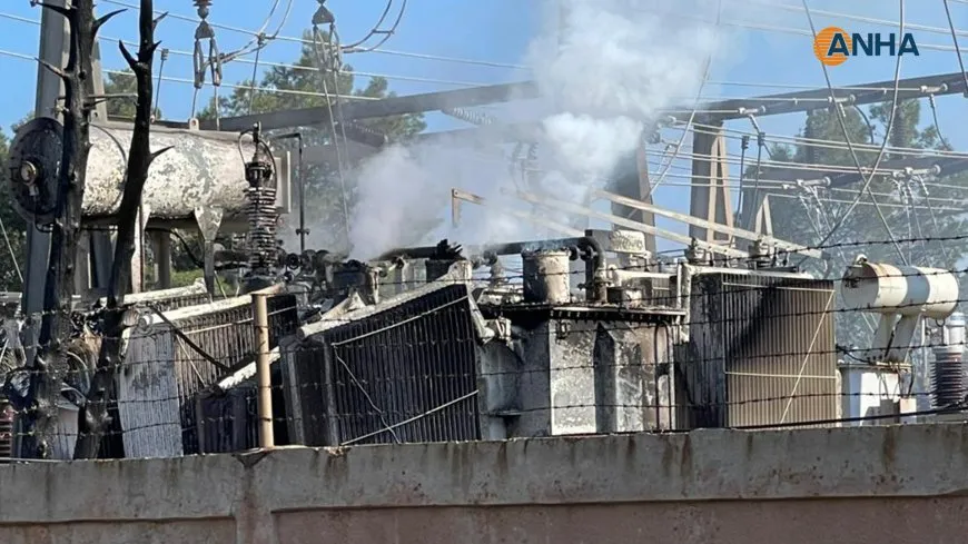 Turkish occupation again bombes Oda oil and electricity station in Tirbespiye
