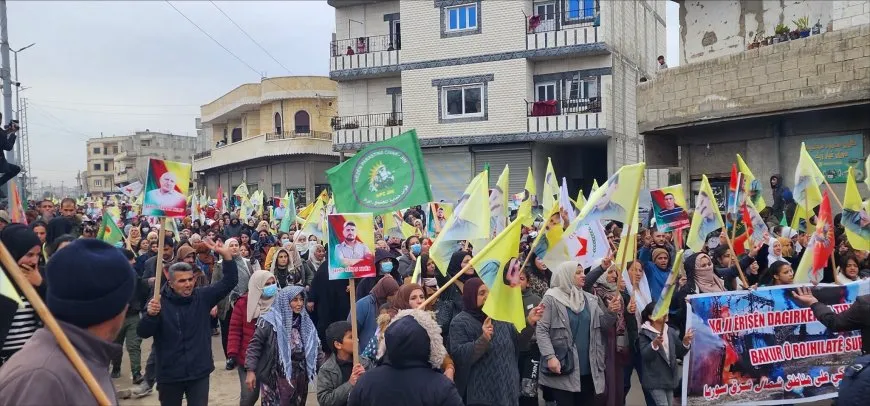 Massive protests in NE Syria denouncing genocidal attacks