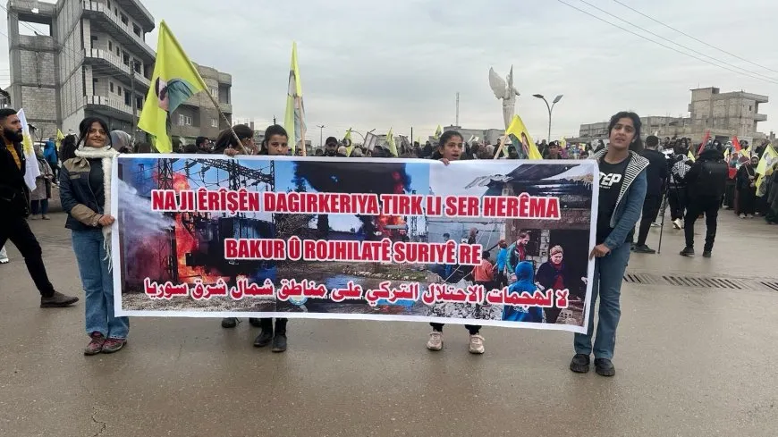 Massive protests in NE Syria denouncing genocidal attacks