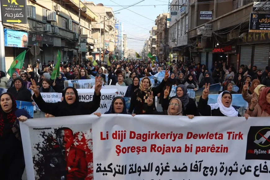 Thousands in Jazera Canton denounce attacks of Turkish occupation state